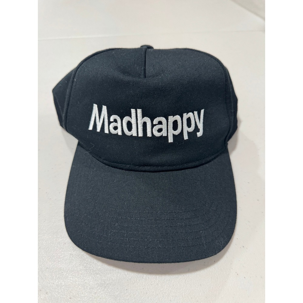 Madhappy Men Black Hat Logo Embroidered Snapback Cap